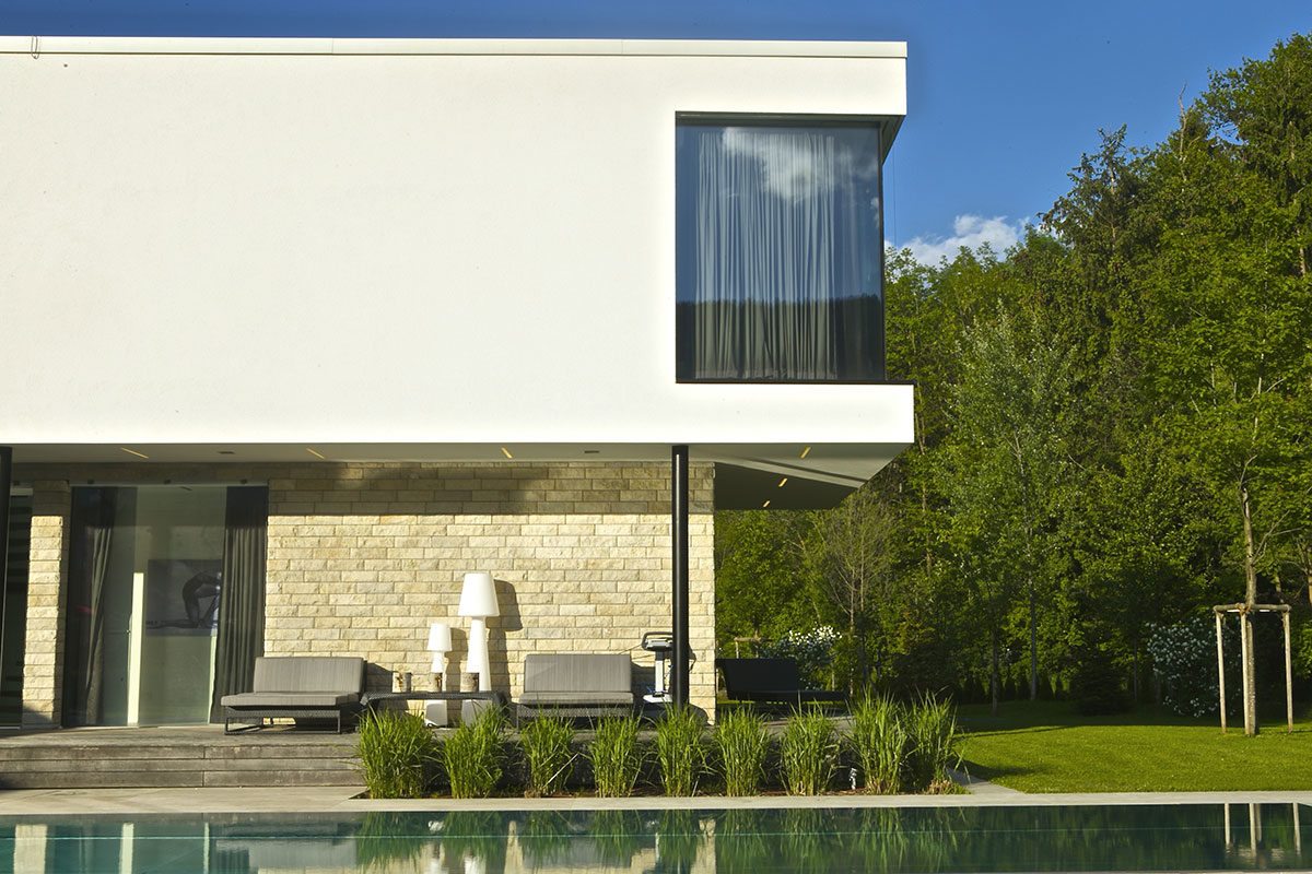 Garten - Design Ferienhaus Bauhausvilla Kärnten, Spittal/Millstätter See