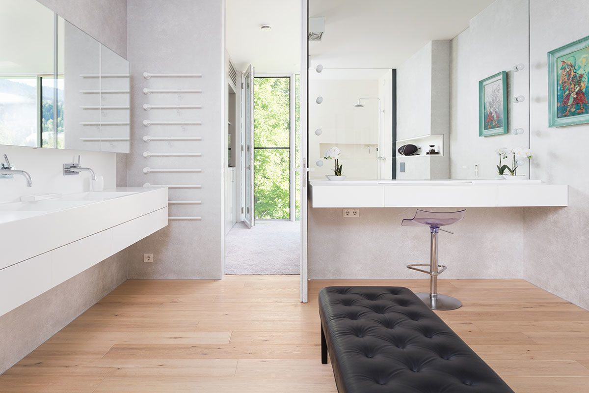 Badezimmer - Design Ferienhaus Bauhausvilla Kärnten, Spittal/Millstätter See