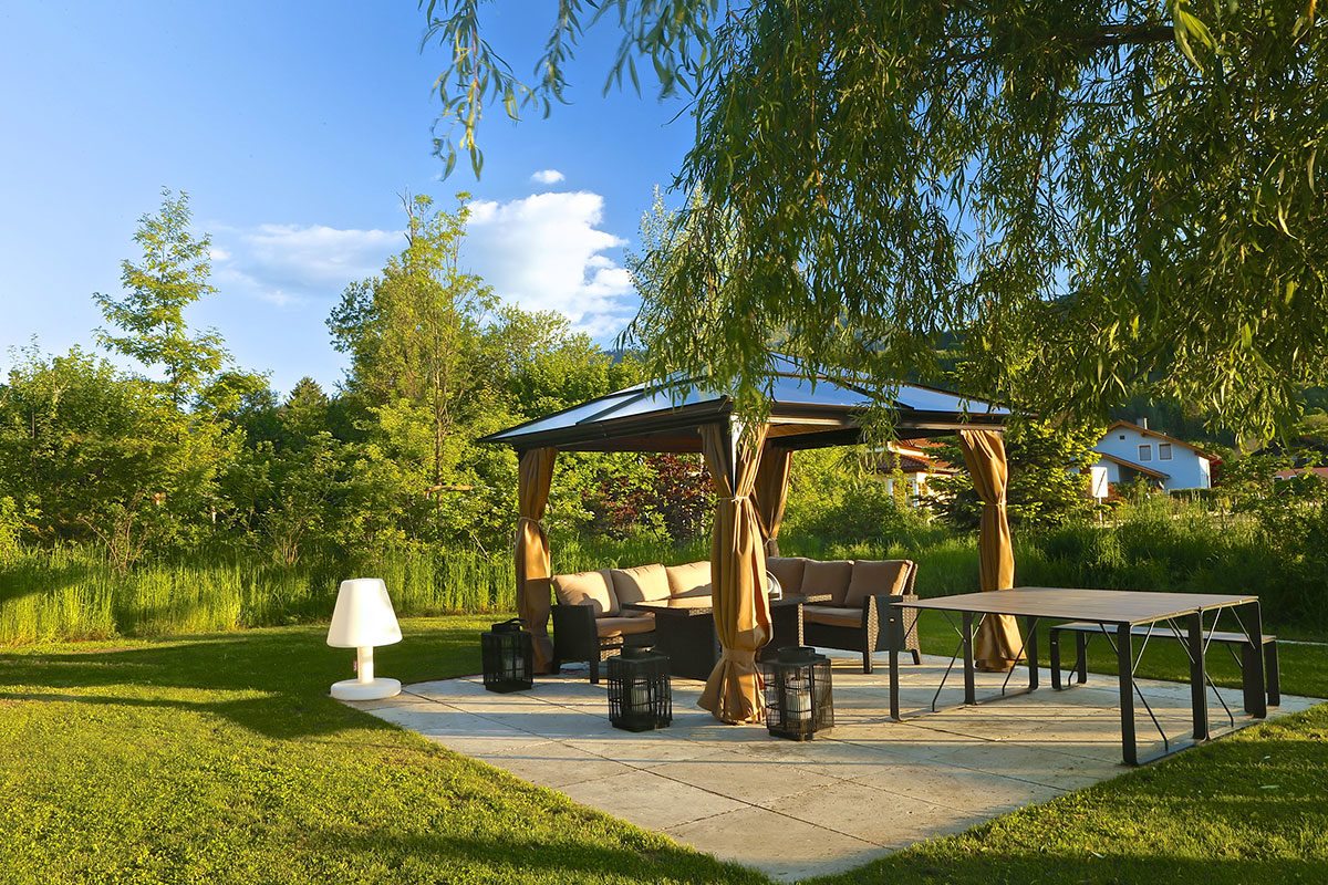 Garten - Design Ferienhaus Bauhausvilla Kärnten, Spittal/Millstätter See