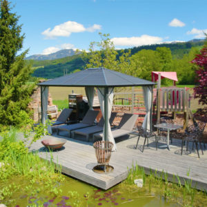 Garten – Design Ferienhaus Bauhausvilla Kärnten, Spittal/Millstätter See