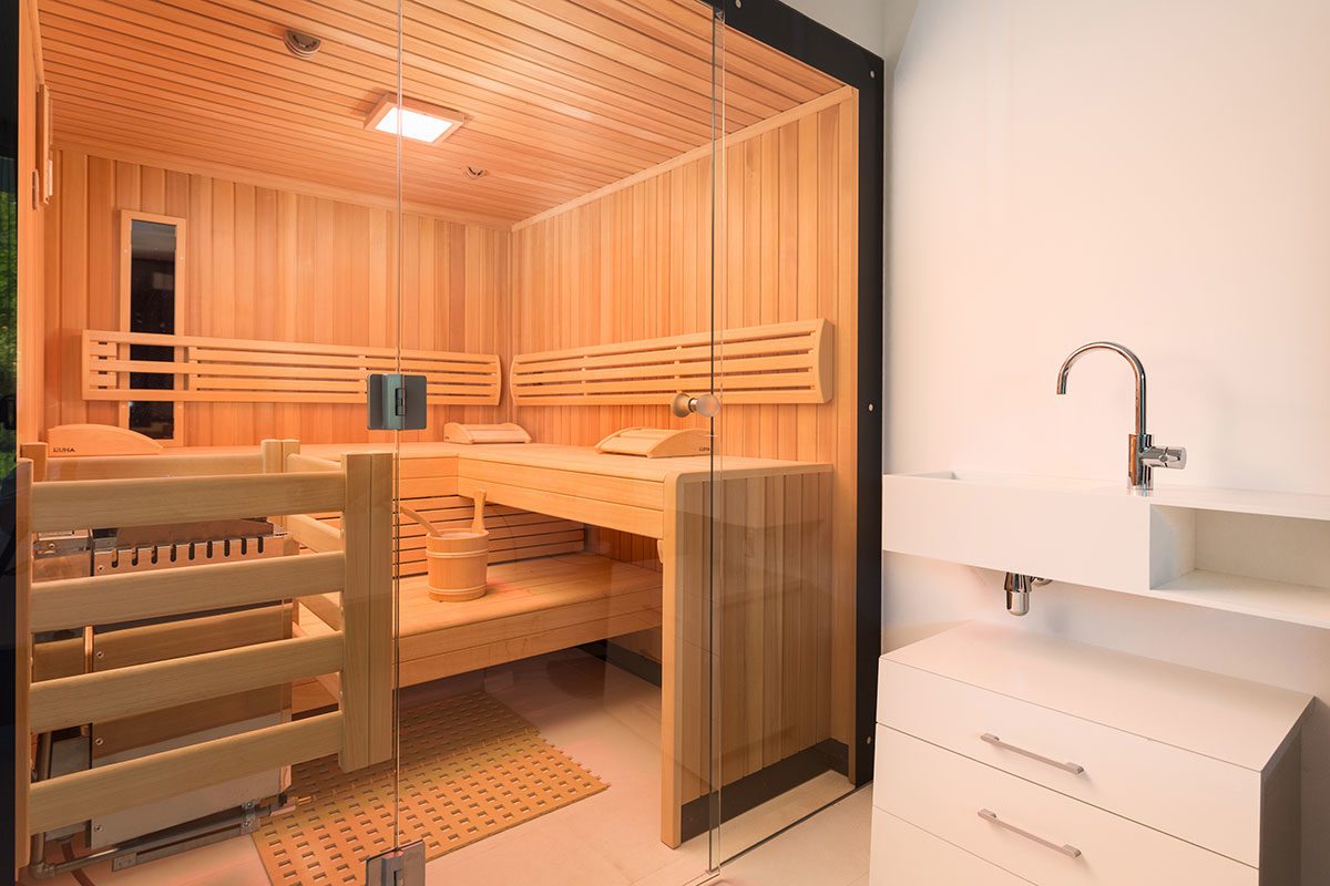Sauna - Design Ferienhaus Bauhausvilla Kärnten, Spittal/Millstätter See