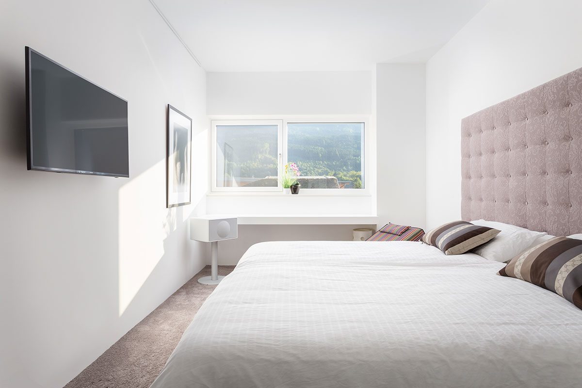 Schlafzimmer - Design Ferienhaus Bauhausvilla Kärnten, Spittal/Millstätter See