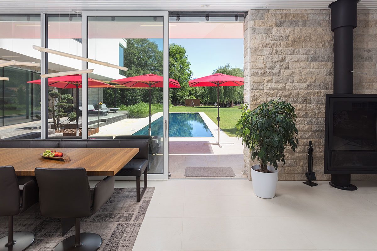 Wohnbereich - Design Ferienhaus Bauhausvilla Kärnten, Spittal/Millstätter See