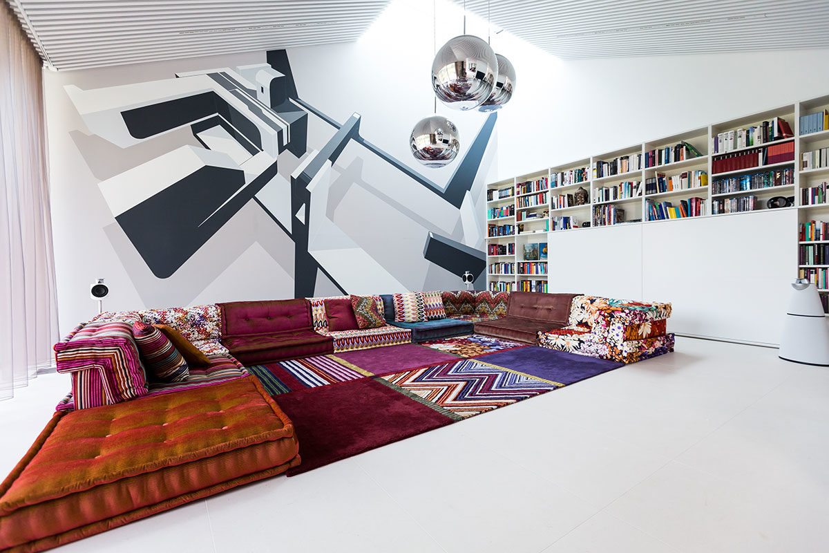 Wohnzimmer - Design Ferienhaus Bauhausvilla Kärnten, Spittal/Millstätter See