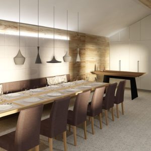 Essbereich – Design Ferienhaus Berg Chalet Millstätter See